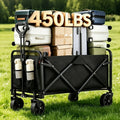 Garden Cart with Foldable, Wheels, 200kg, Wheel Heavy Duty Large Capacity Utility - Black option