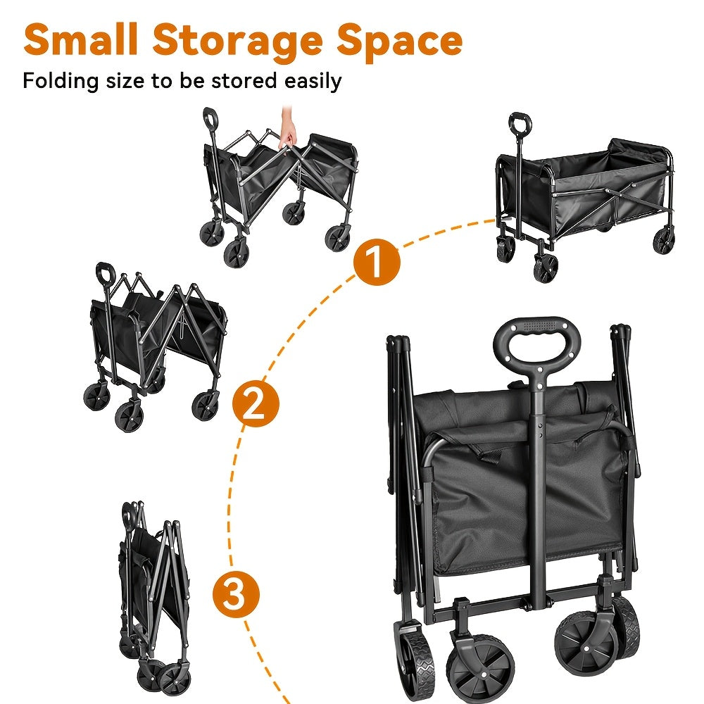 Garden Cart with Foldable, Wheels, 200kg, Wheel Heavy Duty Large Capacity Utility - product gallery image 5