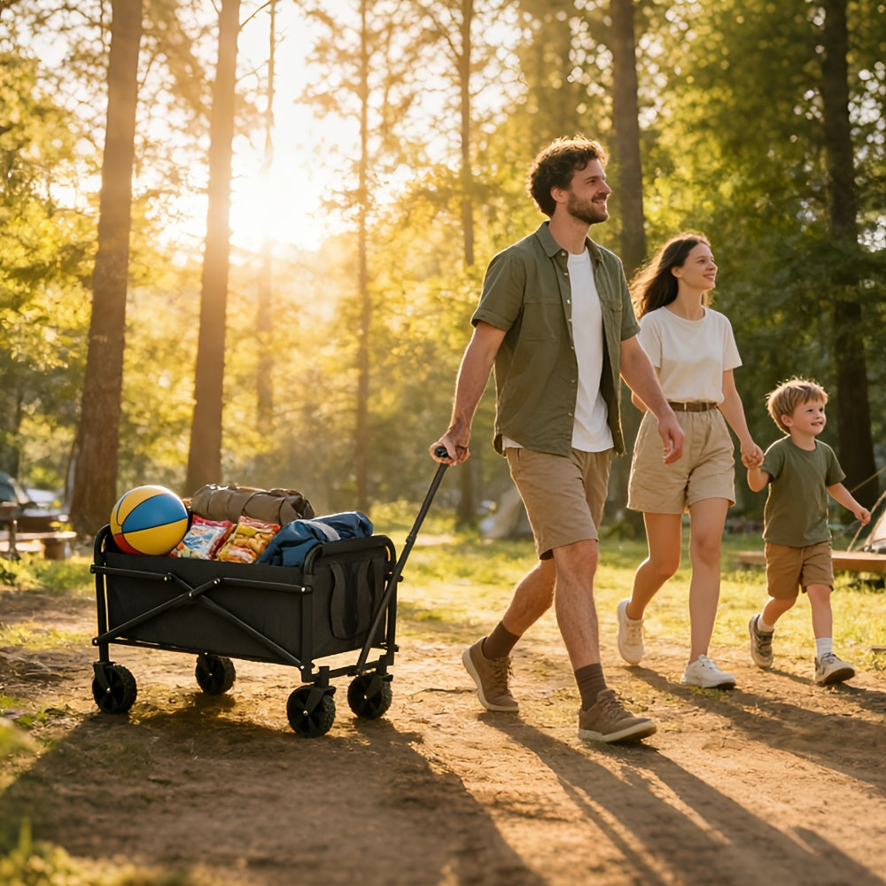 Garden Cart with Foldable, Wheels, 200kg, Wheel Heavy Duty Large Capacity Utility - product gallery image 6