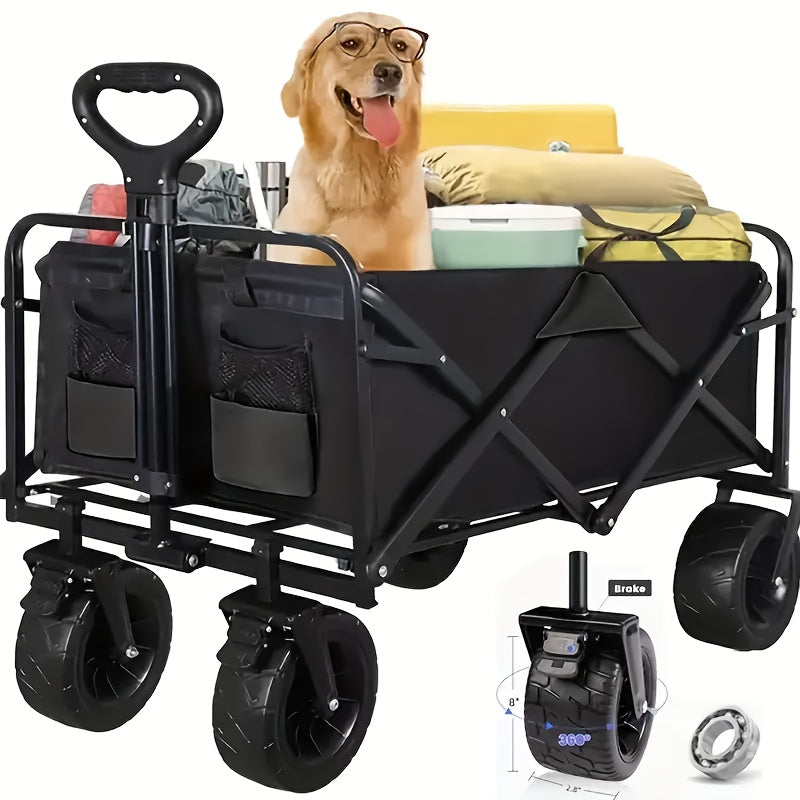 Garden Cart with Foldable, Wheels, 200kg, Wheel Heavy Duty Large Capacity Utility - product gallery image 9