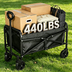 Garden Cart with Foldable, Wheels, 200kg, Wheel Heavy Duty Large Capacity Utility