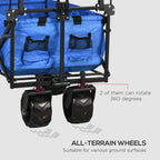 Garden Cart with Foldable, Wheels, Folding Pull-Along Wagon Removable Canopy - product gallery image 15