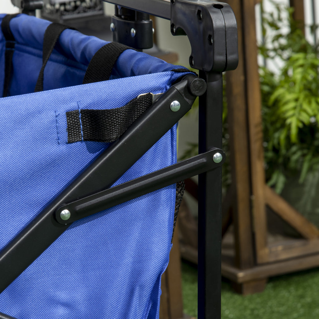 Garden Cart with Foldable, Wheels, Folding Pull-Along Wagon Removable Canopy - product gallery image 17
