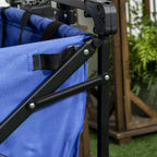 Garden Cart with Foldable, Wheels, Folding Pull-Along Wagon Removable Canopy - product gallery image 17