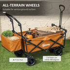 Garden Cart with Foldable, Wheels, Folding Pull-Along Wagon Removable Canopy - product gallery image 22