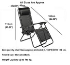 Garden Chair with Foldable, Zero Gravity Chairs of Cup Phone - product gallery image 17