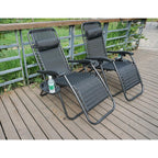 Garden Chair with Foldable, Zero Gravity Chairs of Cup Phone - product gallery image 7