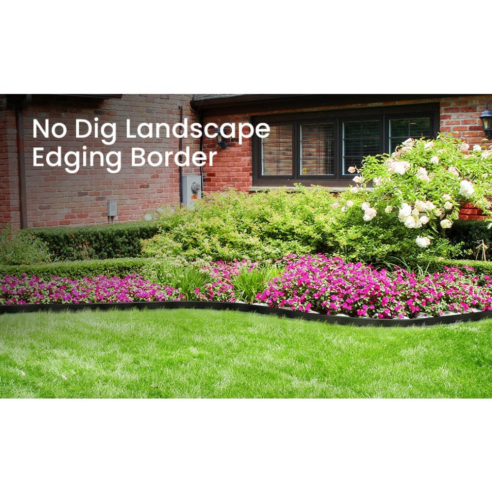 Garden Edging with 10m, 20m, Wood, Border 10m 20m No-Dig Flexible Plastic - product gallery image 11