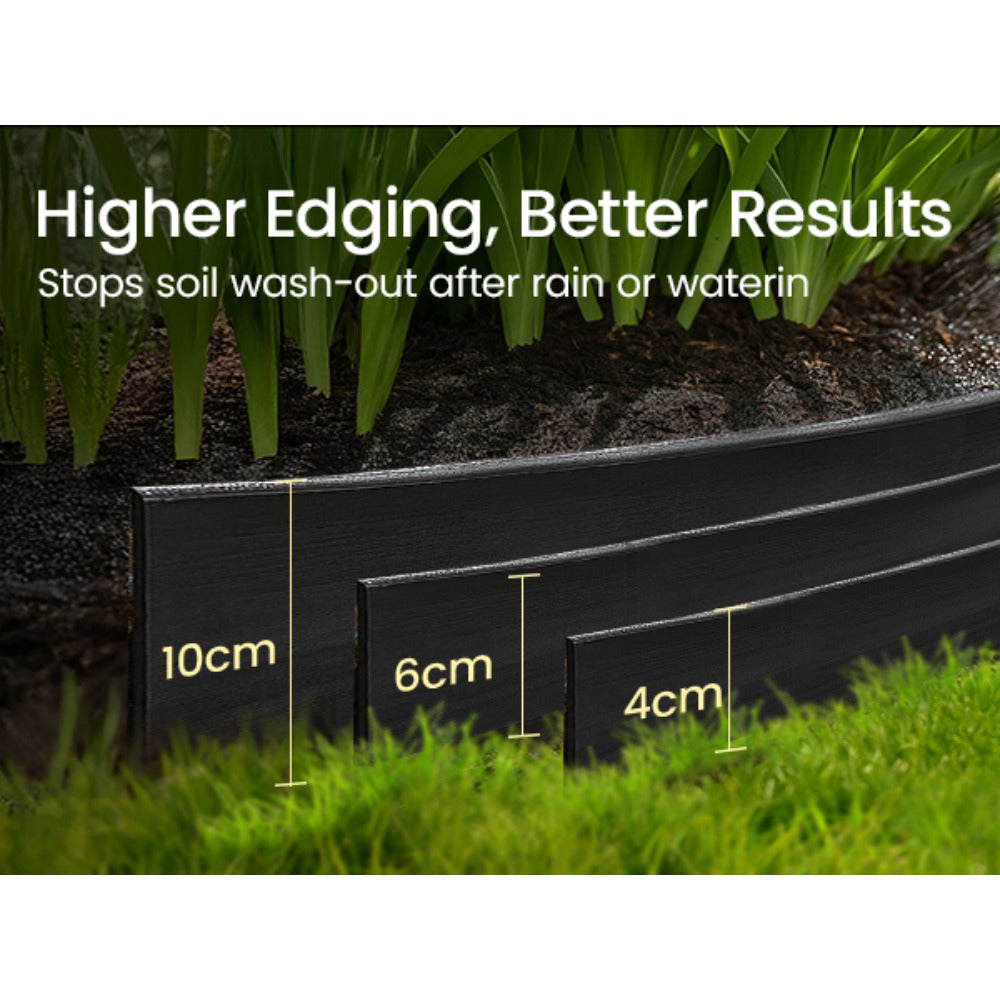 Garden Edging with 10m, 20m, Wood, Border 10m 20m No-Dig Flexible Plastic - product gallery image 12