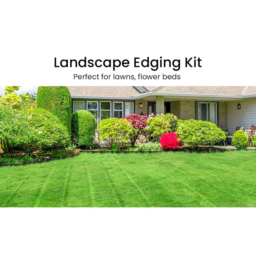 Garden Edging with 10m, 20m, Wood, Border 10m 20m No-Dig Flexible Plastic - product gallery image 14
