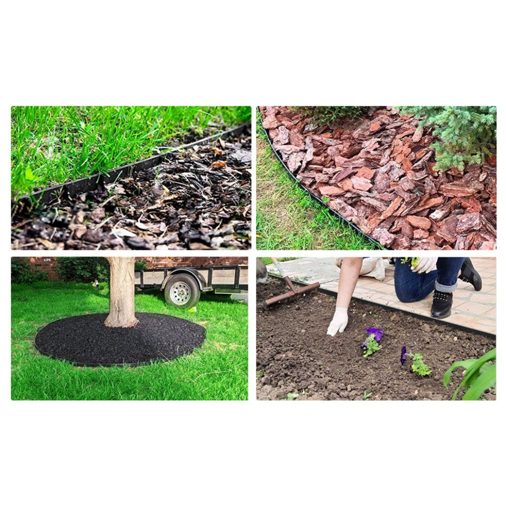 Garden Edging with 10m, 20m, Wood, Border 10m 20m No-Dig Flexible Plastic - product gallery image 15