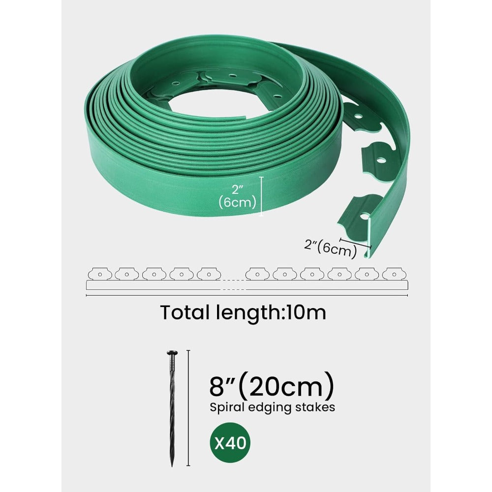 Garden Edging with 10m, 20m, Wood, Border 10m 20m No-Dig Flexible Plastic - product gallery image 3