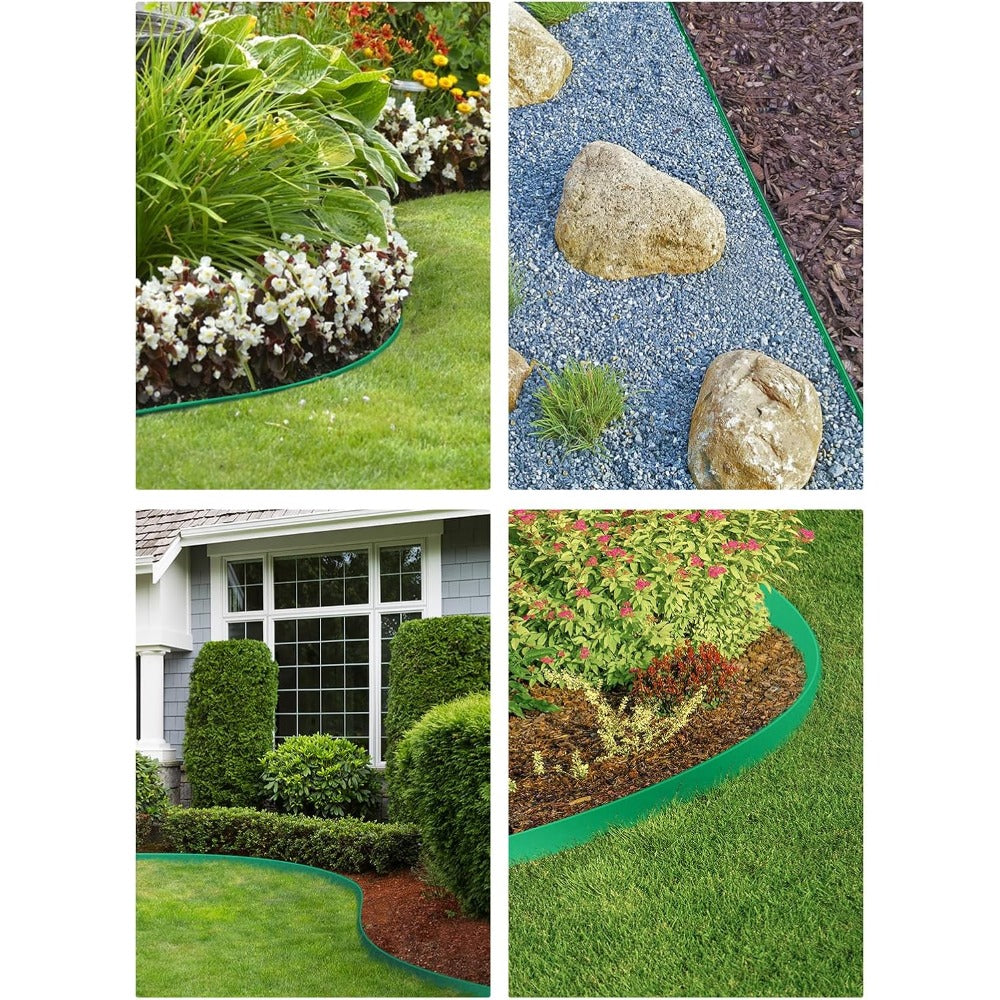 Garden Edging with 10m, 20m, Wood, Border 10m 20m No-Dig Flexible Plastic - product gallery image 7