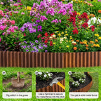 Garden Edging with 20ft, 40ft, Metal, Corrugated Metal Inch Antique Bronze Rustic - product gallery image 13
