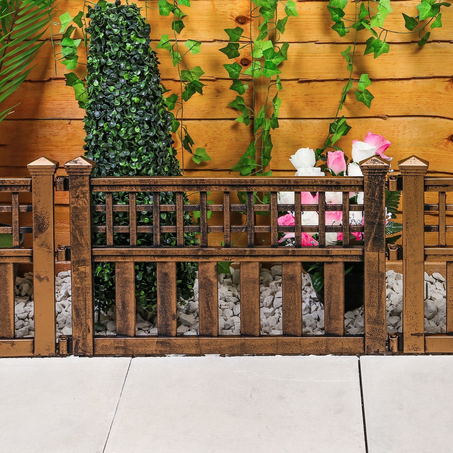 Garden Fence Panel with 240cm, Plastic, Pack of 4 for gardens and patios - product gallery image 2