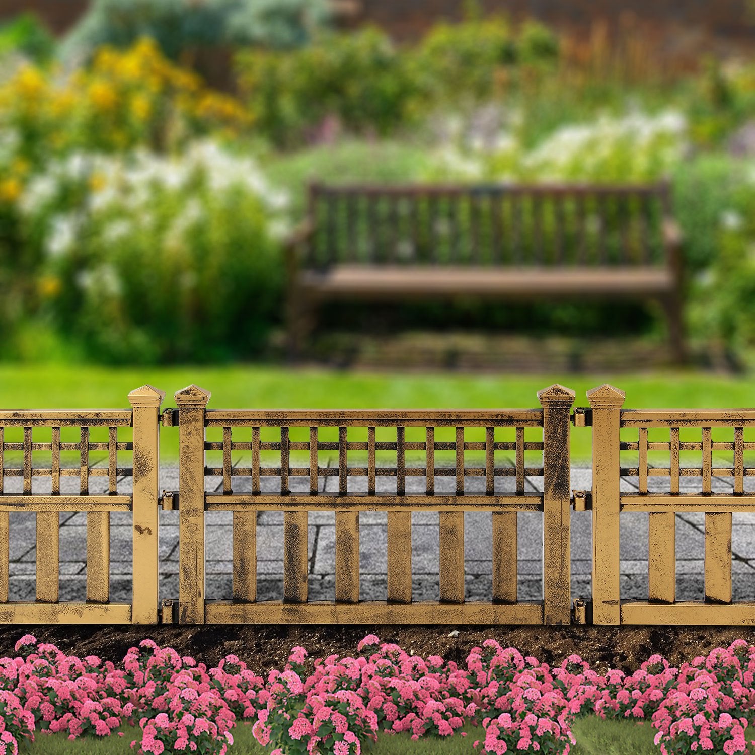 Garden Fence Panel with 240cm, Plastic, Pack of 4 for gardens and patios - product gallery image 3