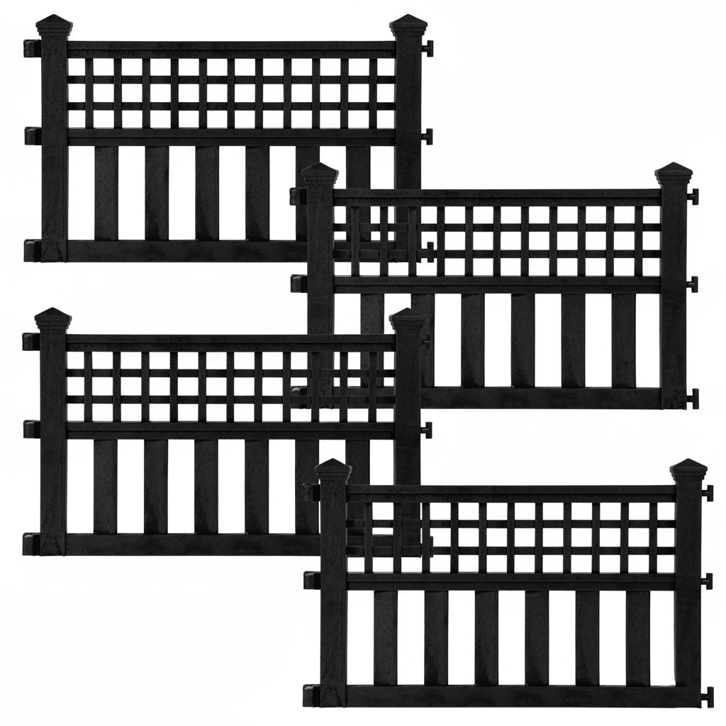 Garden Fence Panel with 240cm, Plastic, Pack of 4 for gardens and patios - product gallery image 31