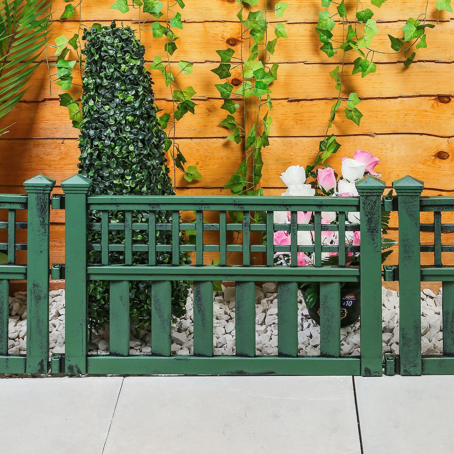 Garden Fence Panel with 240cm, Plastic, Pack of 4 for gardens and patios - product gallery image 9