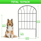 Garden Fence Panels & Edging with Foldable, Metal, 10 Pack - 61 x 33cm, 10 Pack option