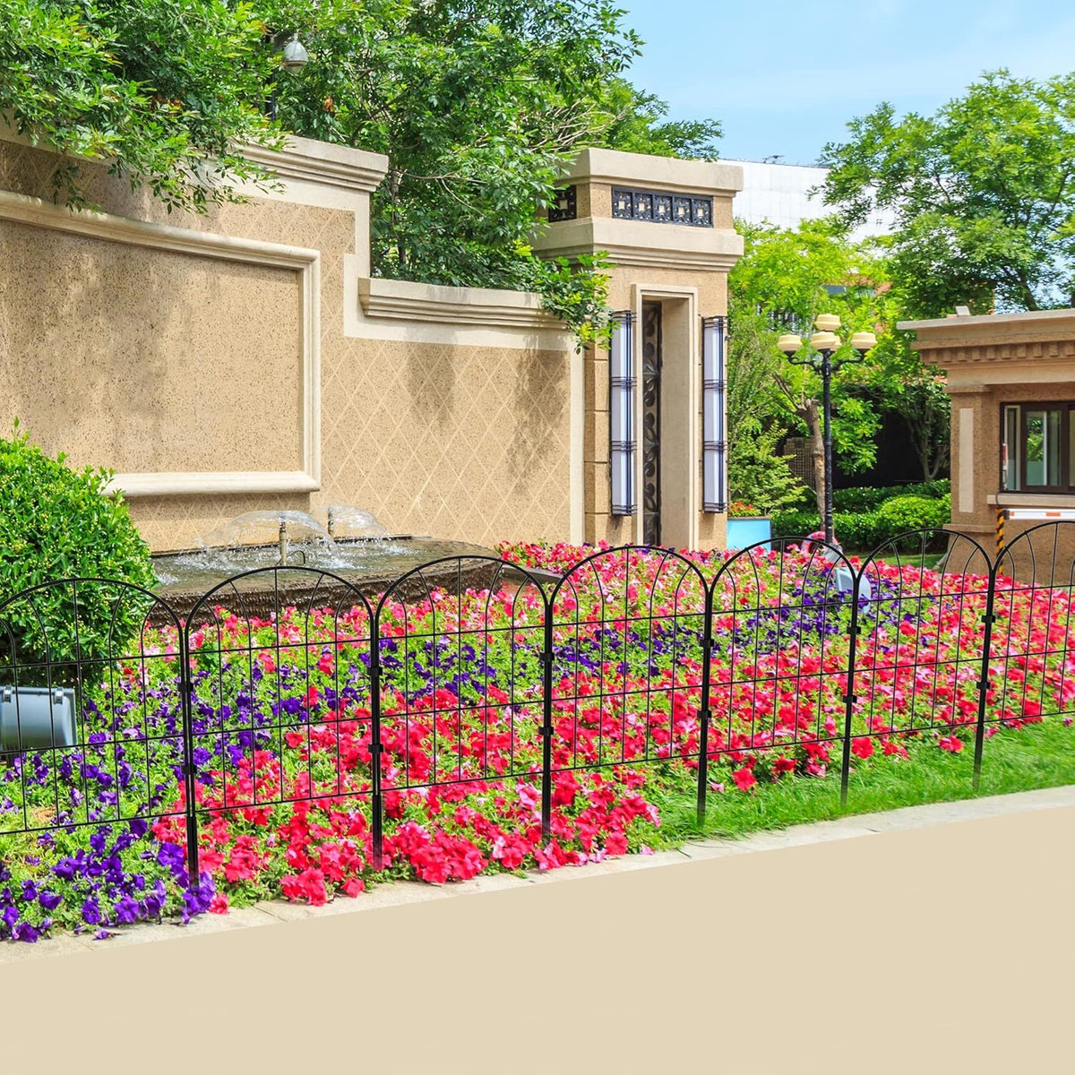 Garden Fence Panels & Edging with Foldable, Metal, 10 Pack - product gallery image 6