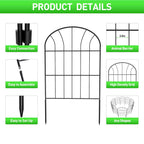 Garden Fence Panels & Edging with Foldable, Metal, 10 Pack - product gallery image 7