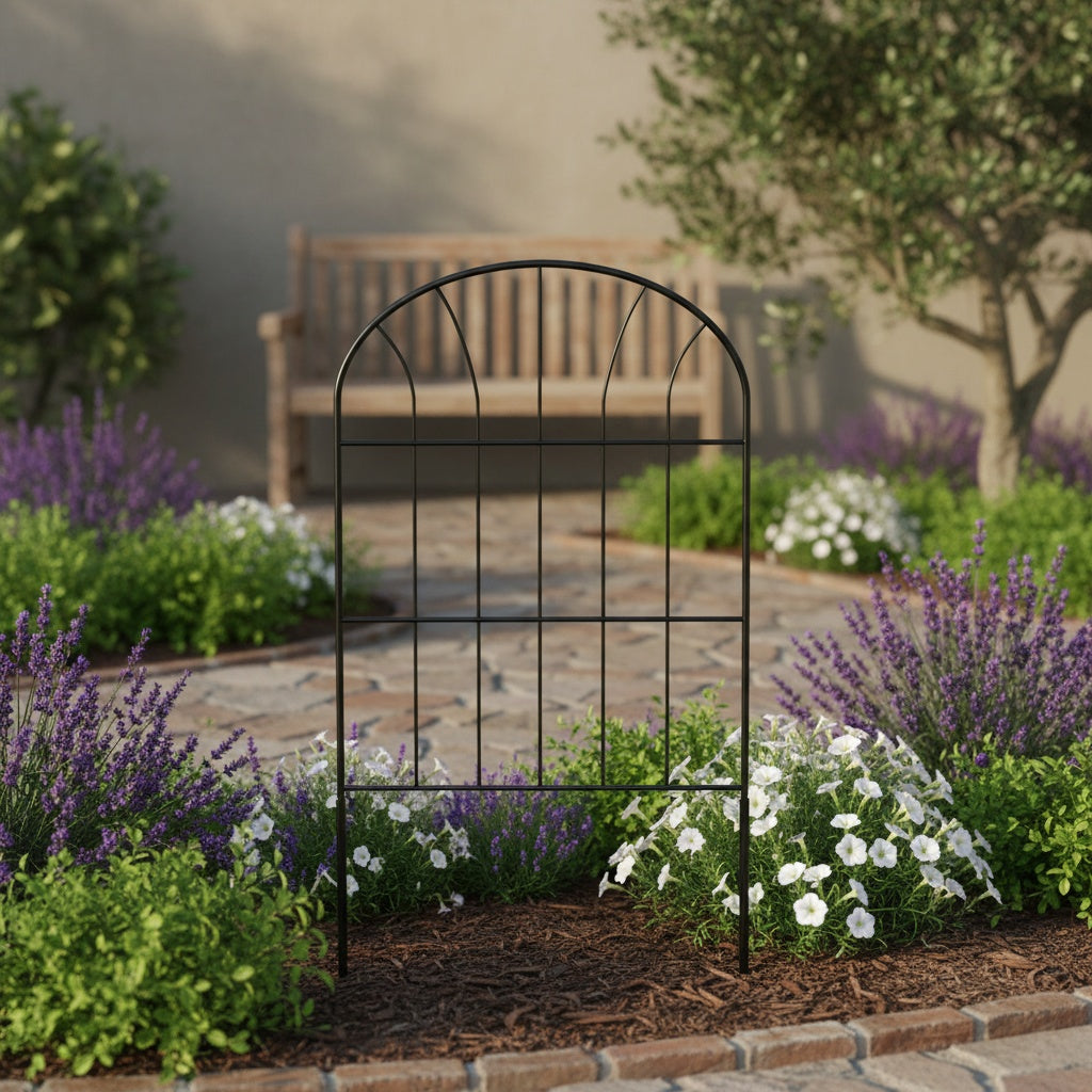 Garden Fence Panels & Edging with Foldable, Metal, 10 Pack - product gallery image 8