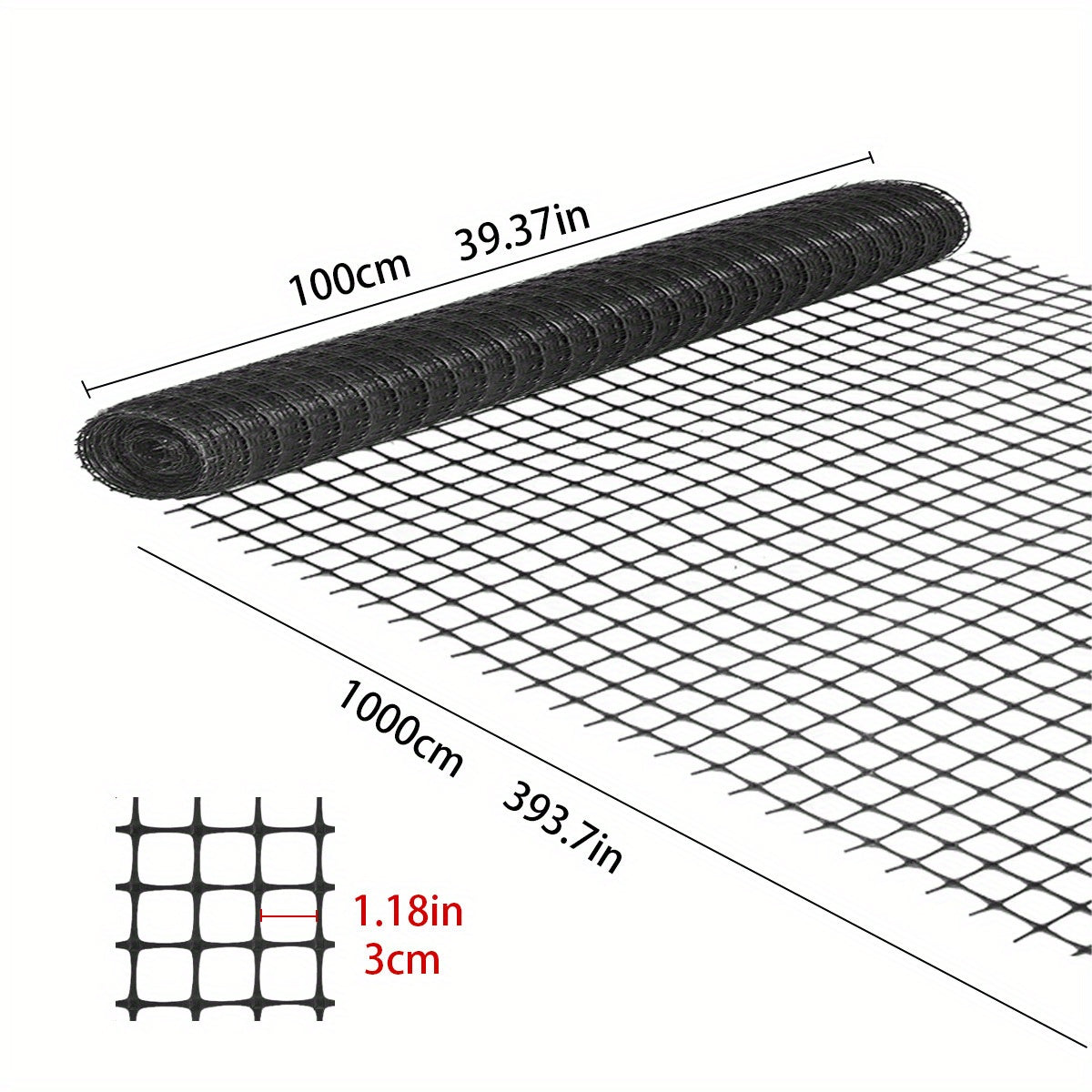 Garden Fencing & Netting with 1m, 10m, Plastic, 1M*10M - product gallery image 2
