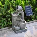 Garden Fountain with 45x22x17cm, Solar Statue LED Light Outdoor Resin - product gallery image 4