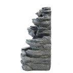 Garden Fountain with 46cm, 27*23*46 CM, Stone-Effect Rockery LED Water Feature - product gallery image 4