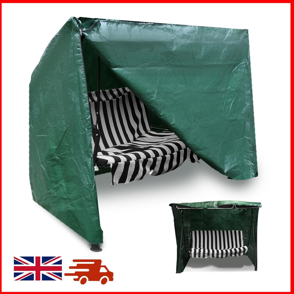 Garden Furniture Cover with Space-Saving, Waterproof, Garden Swing Covers - product gallery image 2
