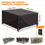 Garden Furniture Cover with Waterproof Heavy Duty 190T Polyester Rattan - product gallery image 4