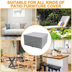 Garden Furniture Cover with Waterproof, Heavy Duty Waterproof UV-Resistant Polyester - product gallery image 4