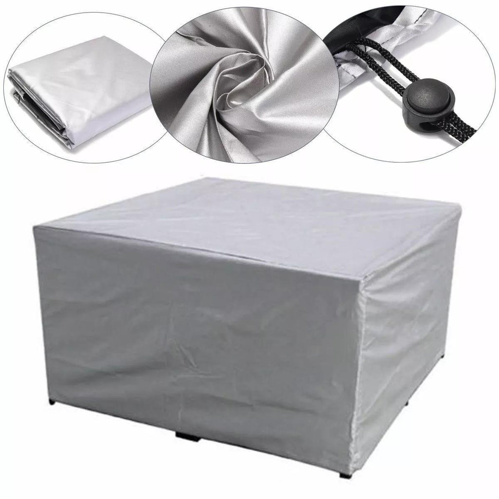 Garden Furniture Cover with Waterproof, Heavy Duty Waterproof UV-Resistant Polyester - Silver, 150x150x75cm option