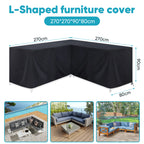 Garden Furniture Cover with Waterproof, Metal for gardens and patios - 270*270*90*80cm option