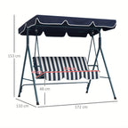 Garden Furniture & Storage with 3-Seat Swing Chair Adjustable Canopy - product gallery image 3