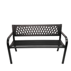 Garden Furniture with Metal, Bench Seater Metal Lattice Backrest