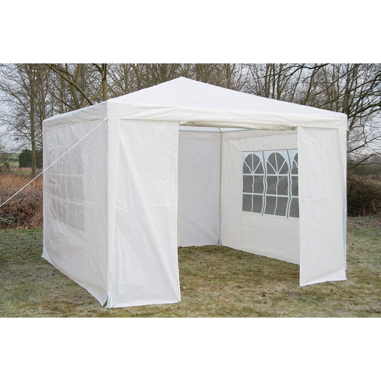 Garden Gazebo with Easy Assembly, Waterproof, Plastic, 3x3m Pop Up Marquee Tent Sides - product gallery image 2