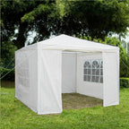 Garden Gazebo with Easy Assembly, Waterproof, Plastic, 3x3m Pop Up Marquee Tent Sides - product gallery image 4
