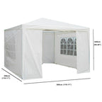 Garden Gazebo with Easy Assembly, Waterproof, Plastic, 3x3m Pop Up Marquee Tent Sides - product gallery image 5