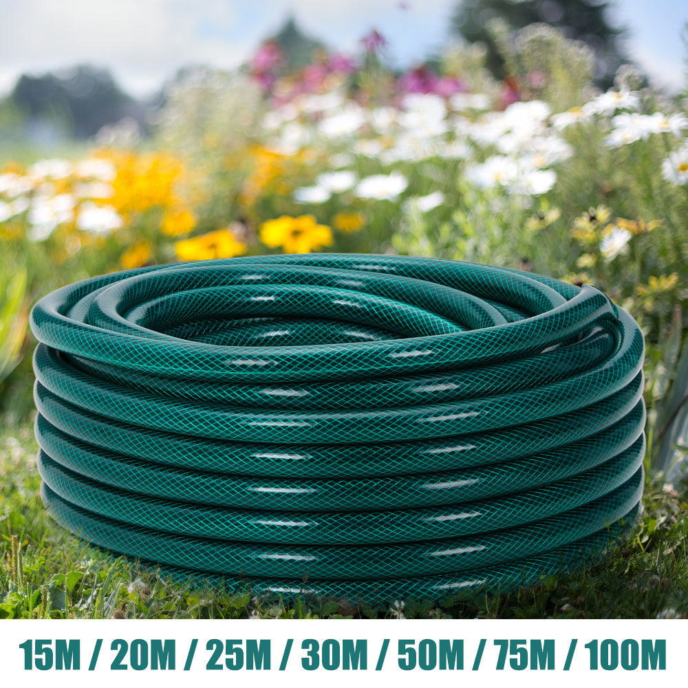Garden Hose with 12mm, 15M, Flexible PVC Pipe Durable Outdoor Water