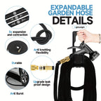 Garden Hose with Leakproof, 25ft, 150ft, Heavy Duty Non-Expandable Solid Brass Fittings - product gallery image 3