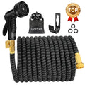 Garden Hose with Leakproof, 25ft, 150ft, Heavy Duty Non-Expandable Solid Brass Fittings