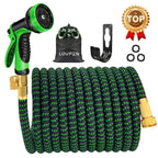 Garden Hose with Leakproof, 25ft, 150ft, Rubber Pipe Non-Kink Heavy Duty Brass