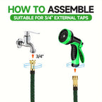 Garden Hose with Leakproof, 45.7m, Ultra-Lightweight Expandable 10-Function - product gallery image 8
