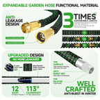 Garden Hose with Leakproof, 45.7m, Ultra-Lightweight Expandable 10-Function