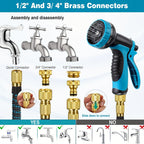 Garden Hose with Leakproof, 45m, Expandable 10-Mode Spray Gun Flexible No-Kink - product gallery image 11
