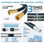 Garden Hose with Leakproof, 7.62m, 45.72m, Expandable 8-Function Spray Nozzle Heavy-Duty - product gallery image 4