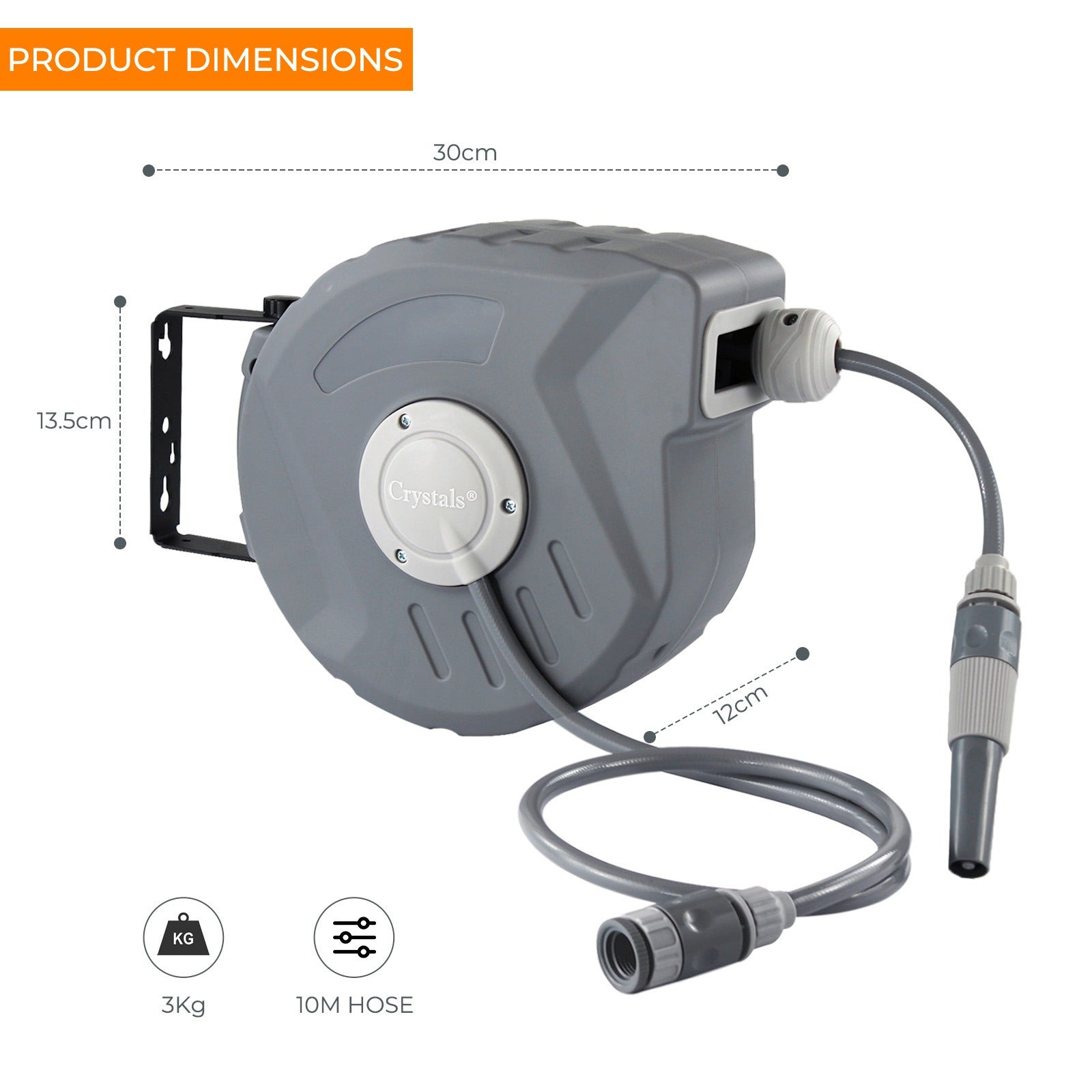 Garden Hose with Wall-Mounted, Freestanding, 10M, 15M - product gallery image 3