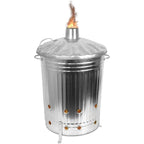 Garden Incinerator with 90 L, Metal, 90l, Litre Galvanised Bin Chimney Lid Legs - product gallery image 3