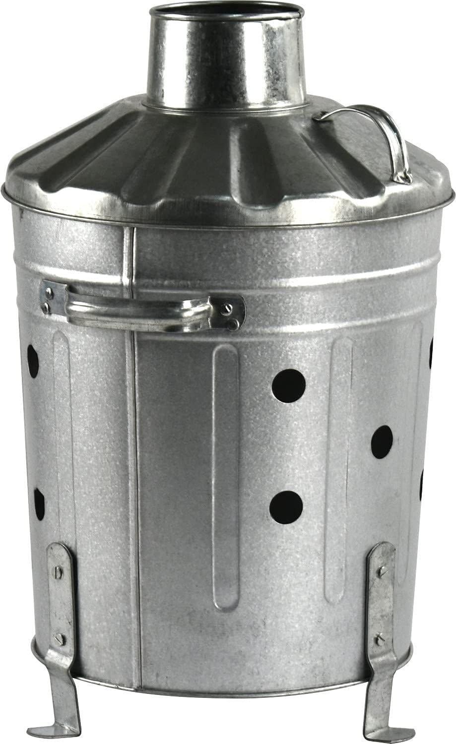 Garden Incinerator with Wood, 15L Mini Galvanised Incinerator - product gallery image 2